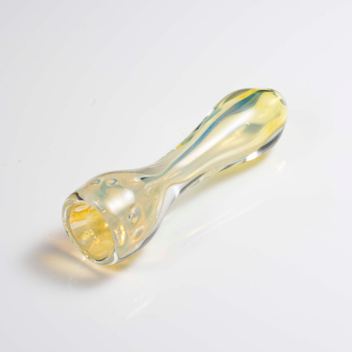 3.25 GLASS CHILLUM/ONE HITTER WITH UNIQUE DICHROIC ACCENT. CLM-16 –  Gorilla Glass Shop