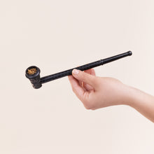 Load image into Gallery viewer, Hand Crafted Ebony Wooden Pipe 8.75&quot;