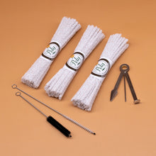 Load image into Gallery viewer, Pipe Cleaners Set with 132 Hard Bristle Pipe Cleaners, 2 Nylon Bristle Brush, Tamper Tool